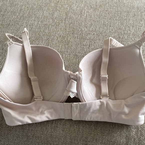 MAIDENFORM 0121br bra beige nude push up padded lace trim 34D - Picture 3 of 4